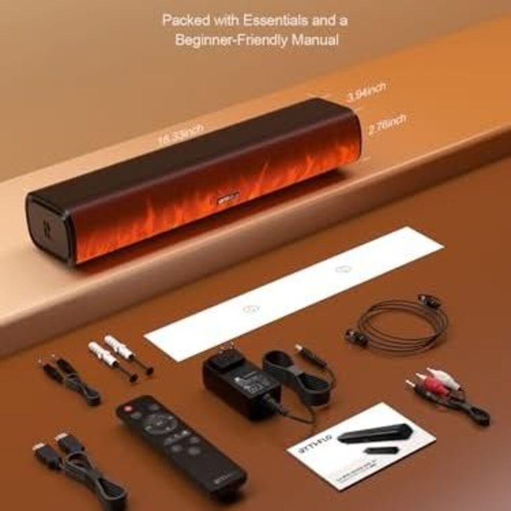 Soundbar w/ LED Flames - Picture 3 of 5